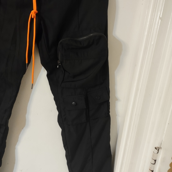 Men Black and light blue boohoo Cargo pants available. expandable Size 34-38 - Picture 4 of 10